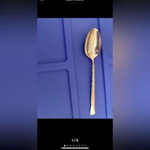 (1) international deep silver inlaid spoon